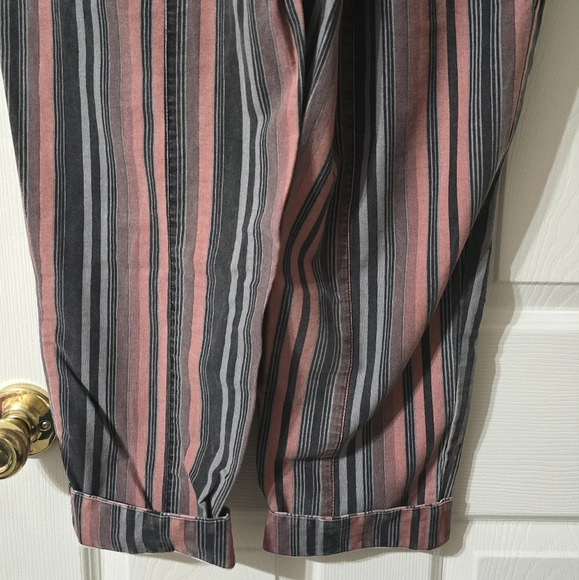 NWT ASOS Stevie Belted Peg Pants in Berry Stripe, High Waist, Rare & Unique. - Picture 6 of 13